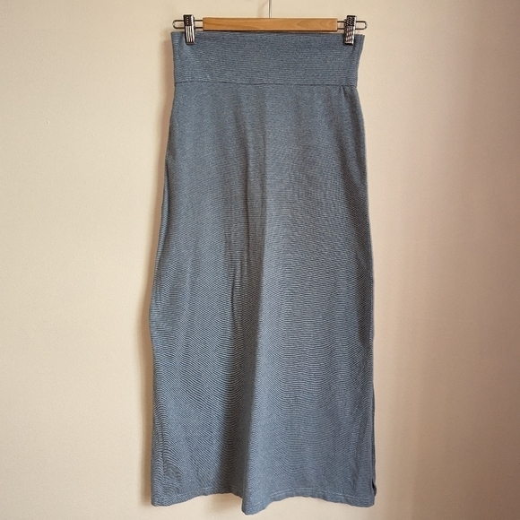 PATAGONIA Blue & White Organic Cotton Athletic Maxi Skirt Size Extra-Small - Picture 2 of 8
